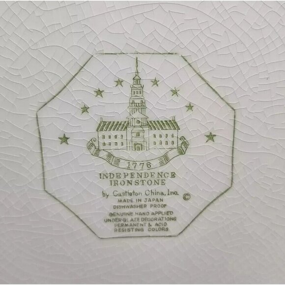 Vtg 1776 Independence Ironstone Octagon Platter by Castleton China Made in Japan - Picture 7 of 12